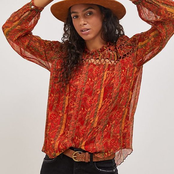 Anthropologie Tops - Anthropologie Let Me Be Talitha Blouse 12 L NWT